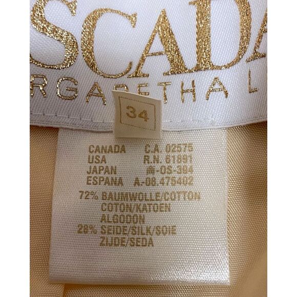 Escada x Margaretha Ley Skirt Suit Set in Cream Cotton